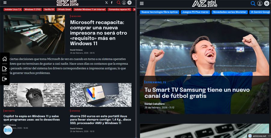 Modo dividido del navegador Firefox