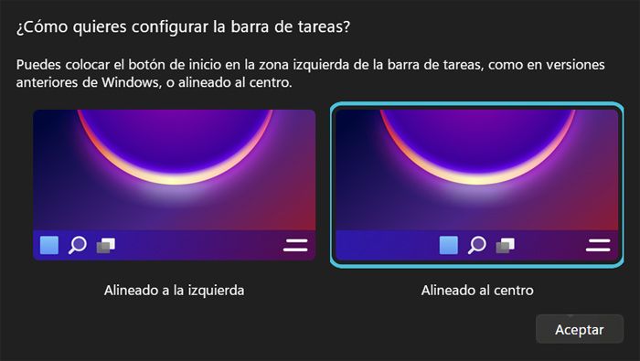 Posición de la barra tareas Windows 11 Start11.