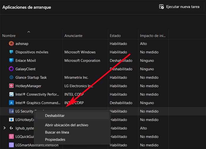 administrador de tareas windows 11