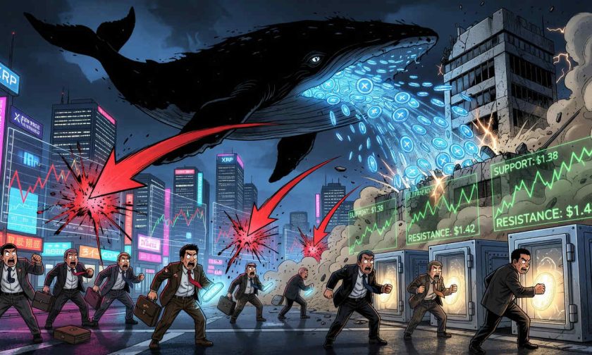 XRP cae 2,29% en 24 horas ante ventas masivas y salida de exchanges