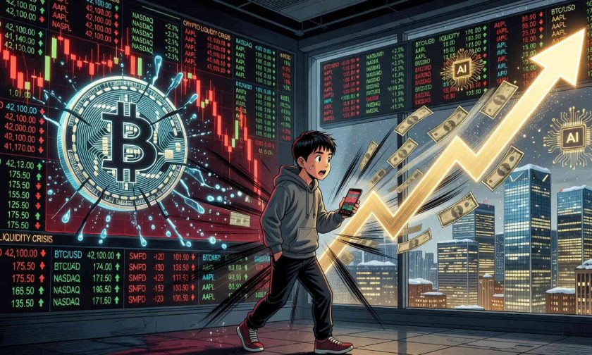 Retail abandona cripto y se refugia en acciones tras caída de bitcoin y purga de apalancamiento