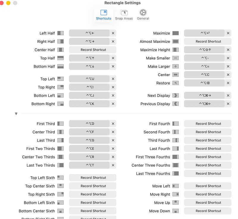 configuracion rectangle