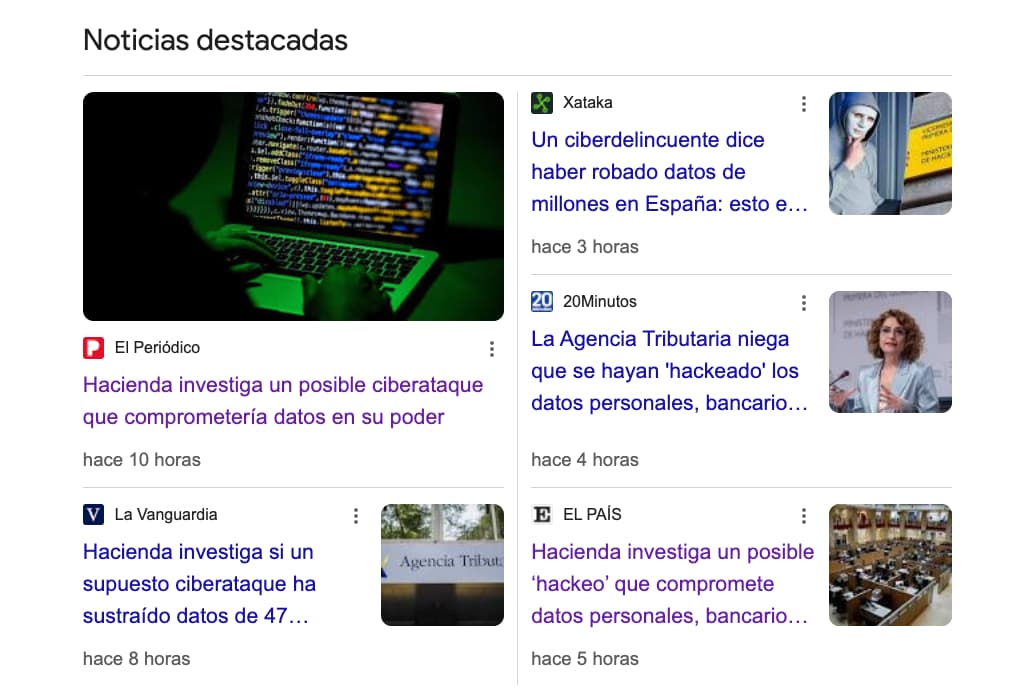 El supuesto / posible / se-dice-que / hackeo a Hacienda ha sido sin duda grandemente exagerado