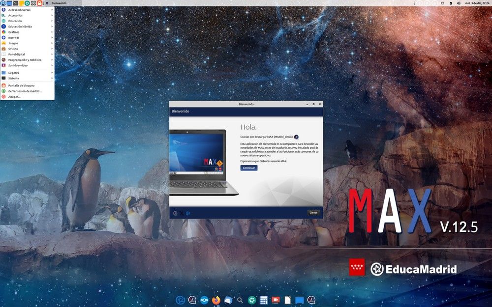 Fondo de pantalla de MAX, el Linux de Madrid