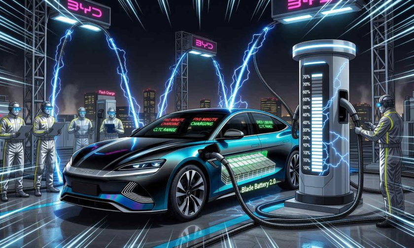 BYD promete cargar autos eléctricos en 5 minutos, pero depende de una red propia de 1,5 MW