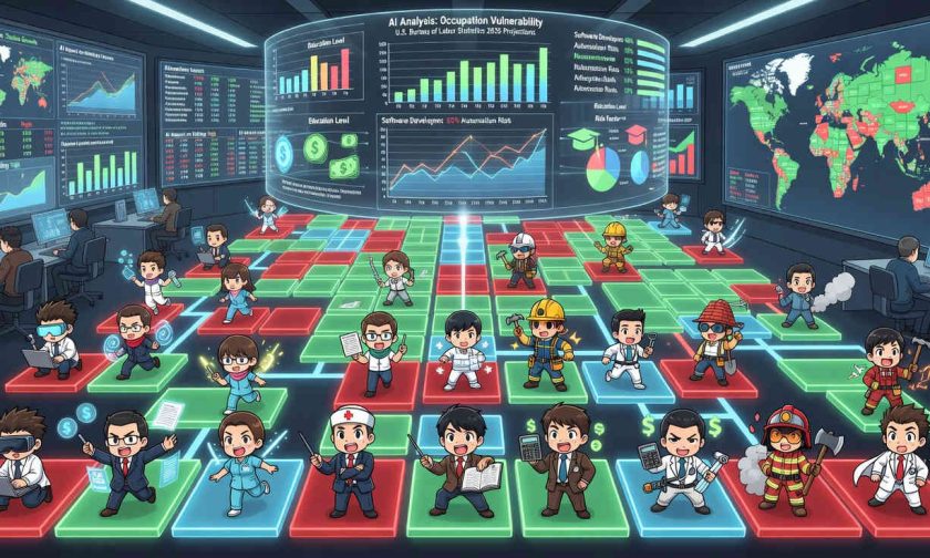 Mapa de empleos en EE. UU. revela qué profesiones están más expuestas a la IA