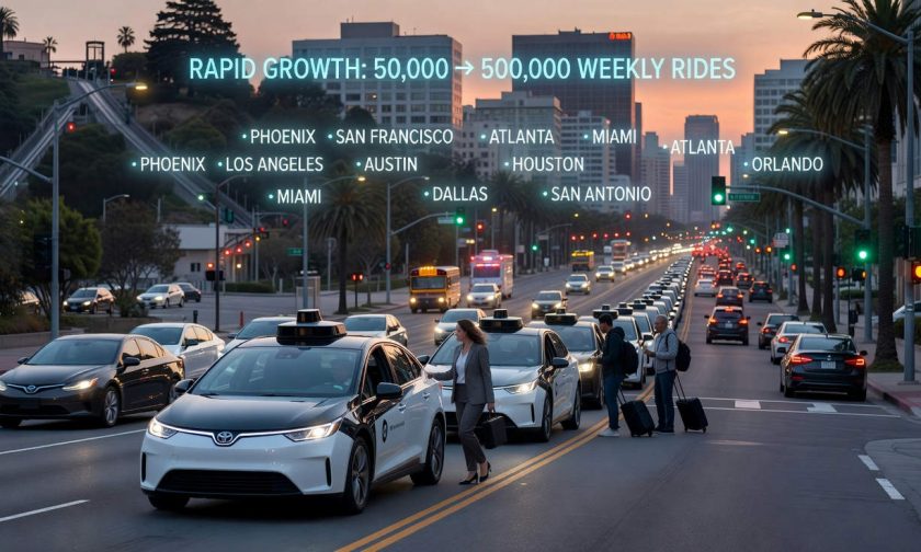 Waymo alcanza 500.000 viajes pagados por semana y acelera la carrera del robotaxi