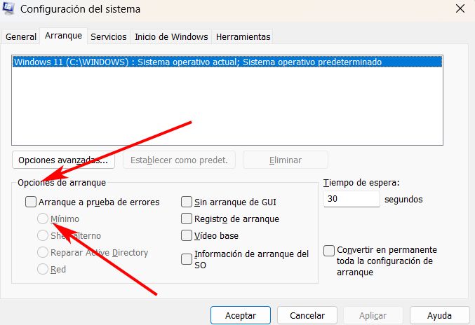 Función msconfig de Windows