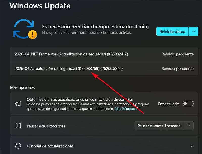 Parches abril Windows Update