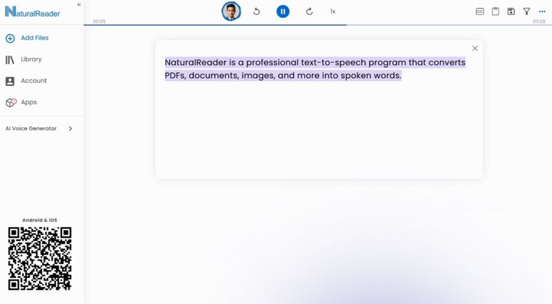 Texto PDF voz Natural Reader