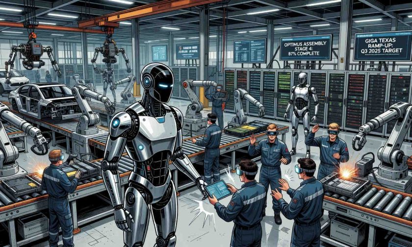 Tesla acelera Optimus con una línea en Fremont y metas de hasta 10 millones de robots al año