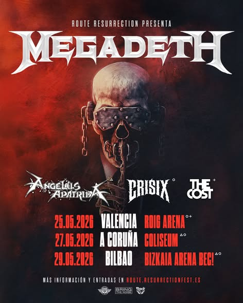 MEGADETH anuncia los grupos invitados en su gira por España
