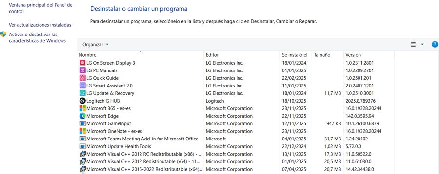 panel control Windows