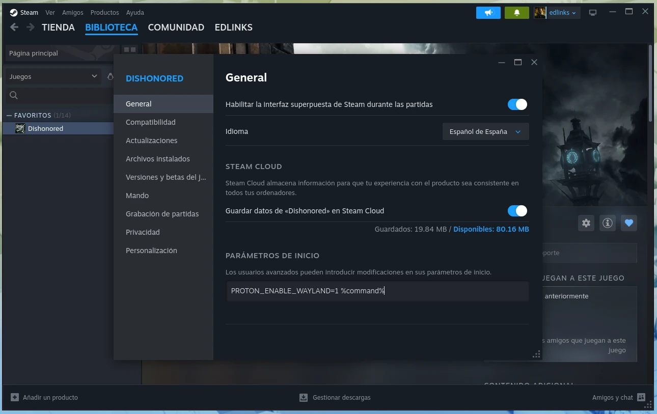 Configurando el soporte nativo de Proton/Wine para Wayland en Steam