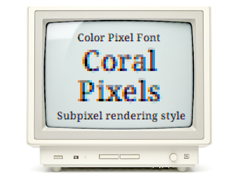 Coral Pixels, un nuevo tipo de letra con píxeles como puños… pero suavizados
