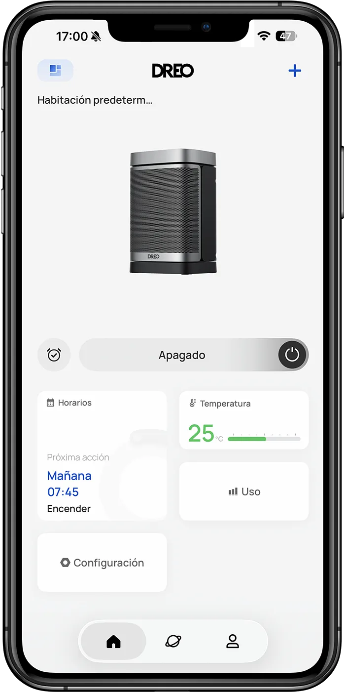 Imagen de la app en un iPhone