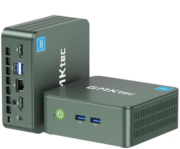 Mini PC GMKtec con disco sólido SSD y 16 gigas de RAM.
