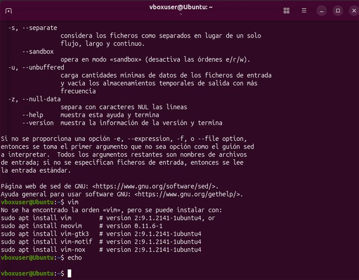 Terminal Linux ejecutando comandos.
