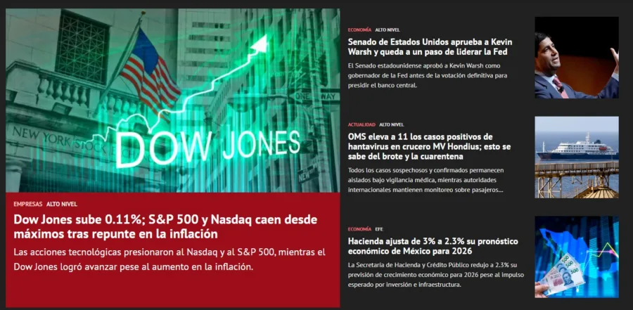 Alto Nivel lanzó una nueva newsletter enfocada en economía, negocios y análisis ejecutivo | Imagen: AltoNivel.com.mx