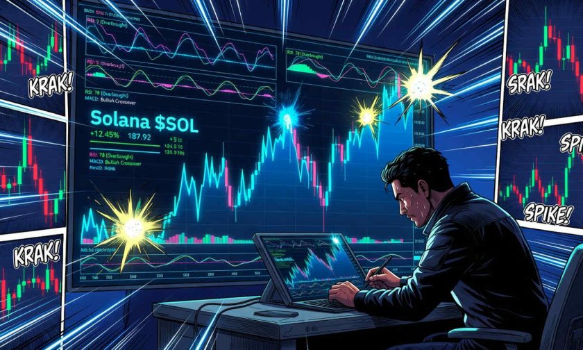 Solana sube 0,85% a USD $84,56 en sesión volátil