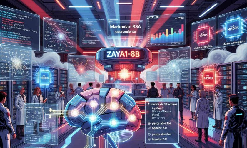 Zyphra lanza ZAYA1-8B, un modelo abierto que desafía a gigantes de IA con menos de 1B activo