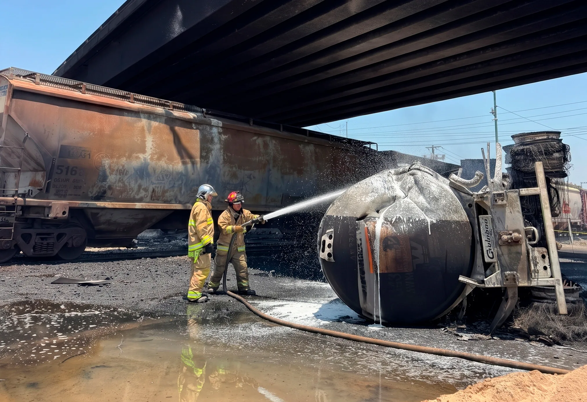 Explota pipa tras choque con tren en Querétaro; al menos dos muertos y un lesionado