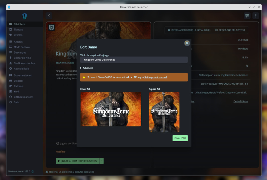 Heroic Games Launcher 2.22