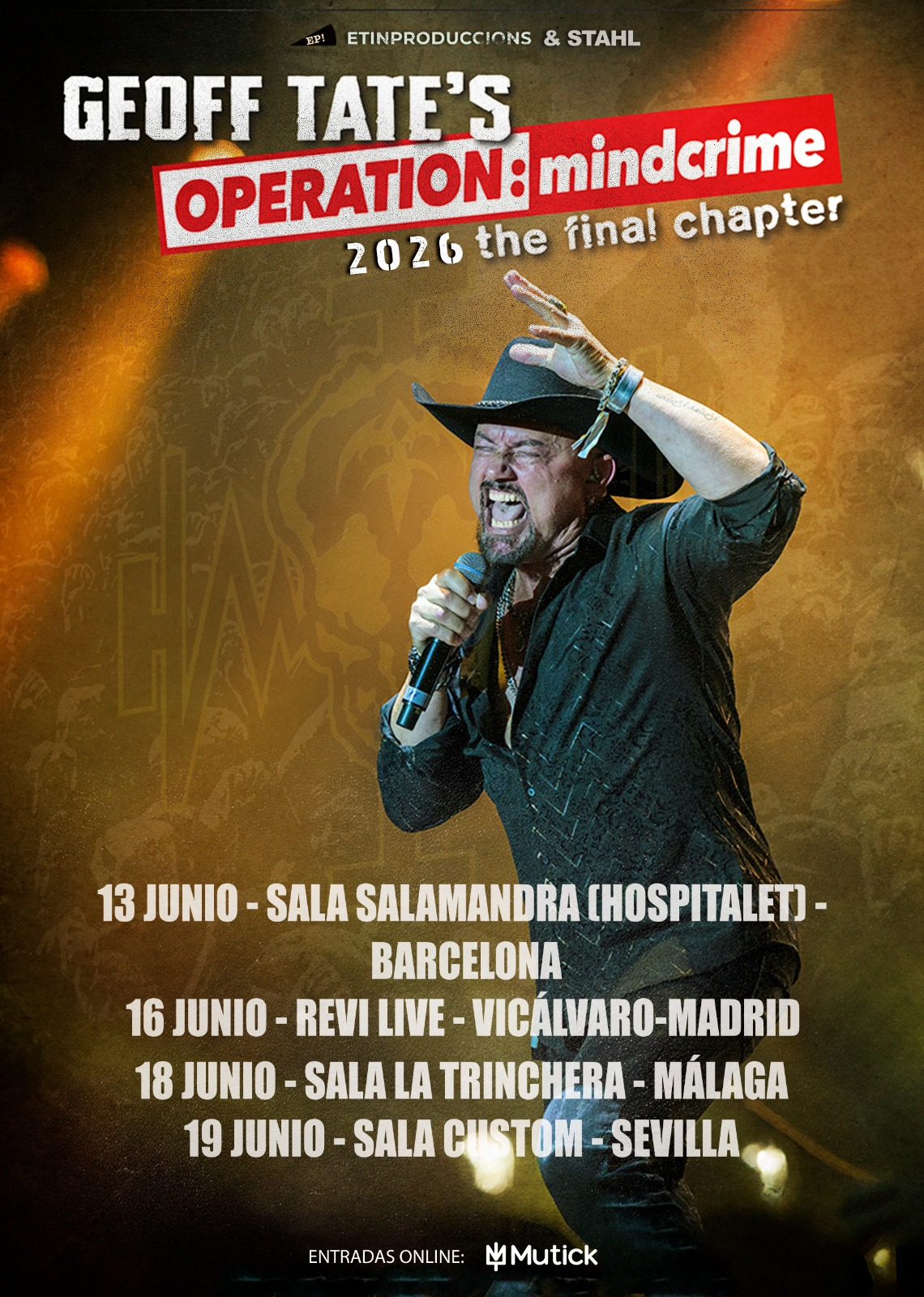 Dos semanas para la gira de GEOFF TATE por España