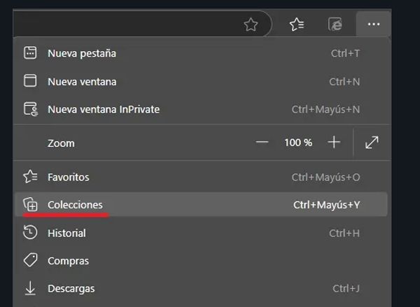 Función Colecciones de Edge