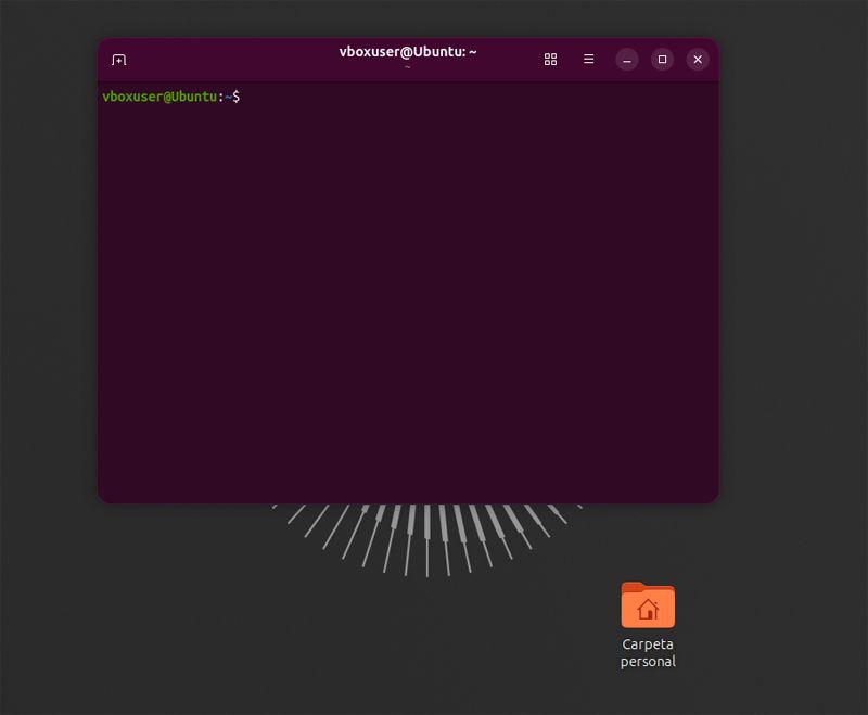 Terminal Linux en Ubuntu.