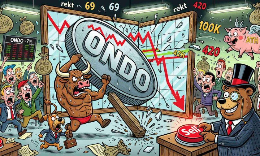 ONDO se desploma un 7% mientras los activos tokenizados enfrentan una corrección brutal