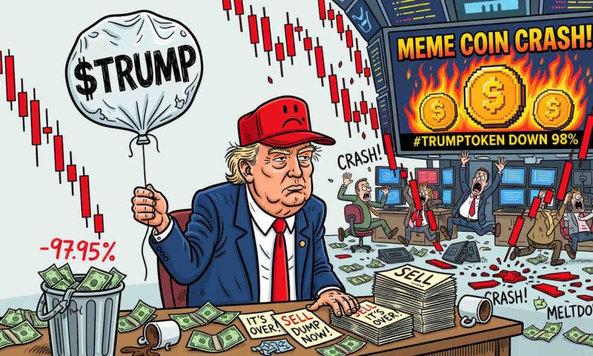 Maga ($TRUMP) se hunde 12,9% y pierde casi el 98% de su valor desde máximos