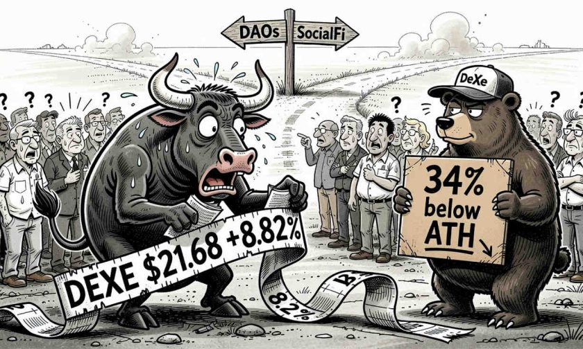 DeXe se dispara un 83% en 30 días y prueba la resistencia de los USD $22