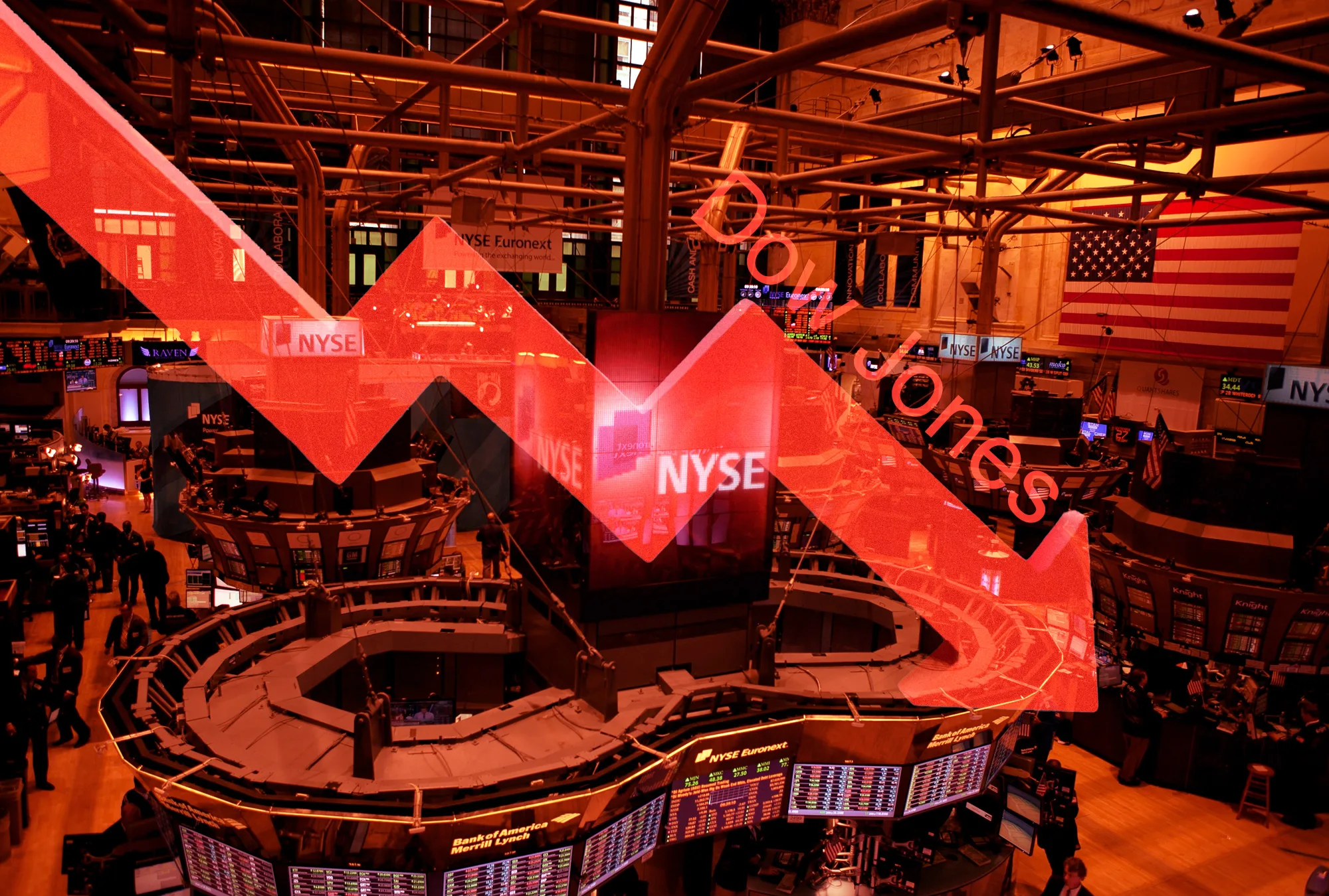 Dow Jones pierde 953 puntos y el Nasdaq baja 1.9% tras datos de inflación y nuevas tensiones en Irán