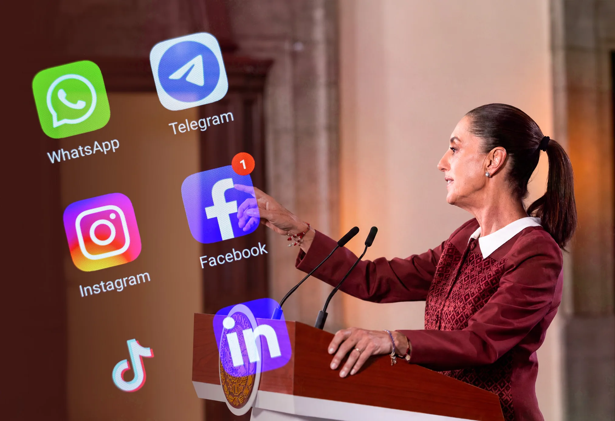 “No se puede vivir pegado al celular”: Sheinbaum plantea debatir uso de redes sociales “No se puede vivir pegado al celular”: Sheinbaum plantea debatir uso de redes sociales