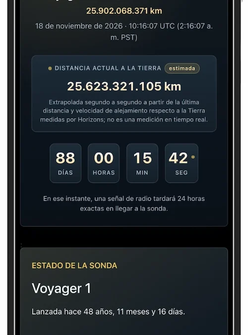 InfoSondas, una biblioteca para perderse por la exploración espacial que incluye una cuenta atrás para las Voyager