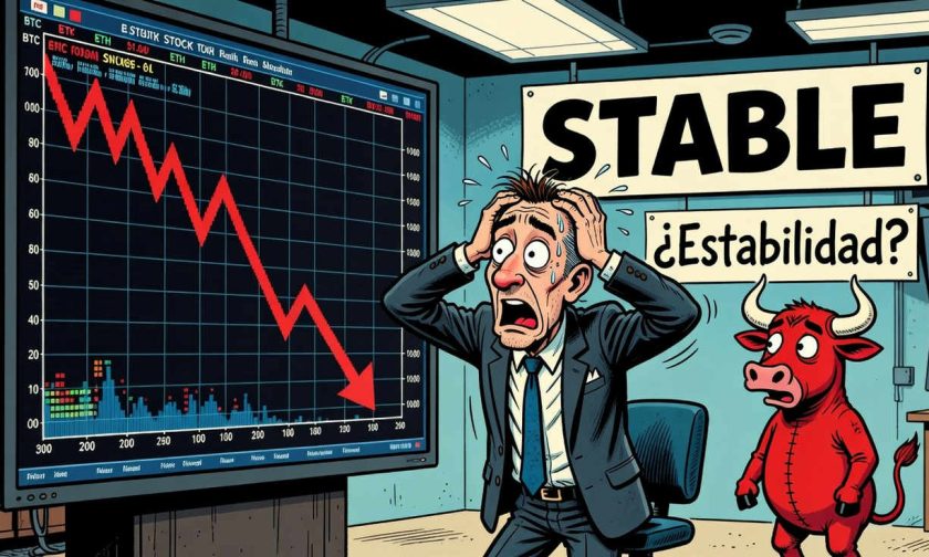 Stable cae a mínimos de 30 días: el soporte de $0,028 se vuelve crítico